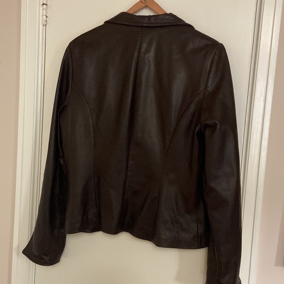 Danier brown leather blazer - Picture 5 of 10
